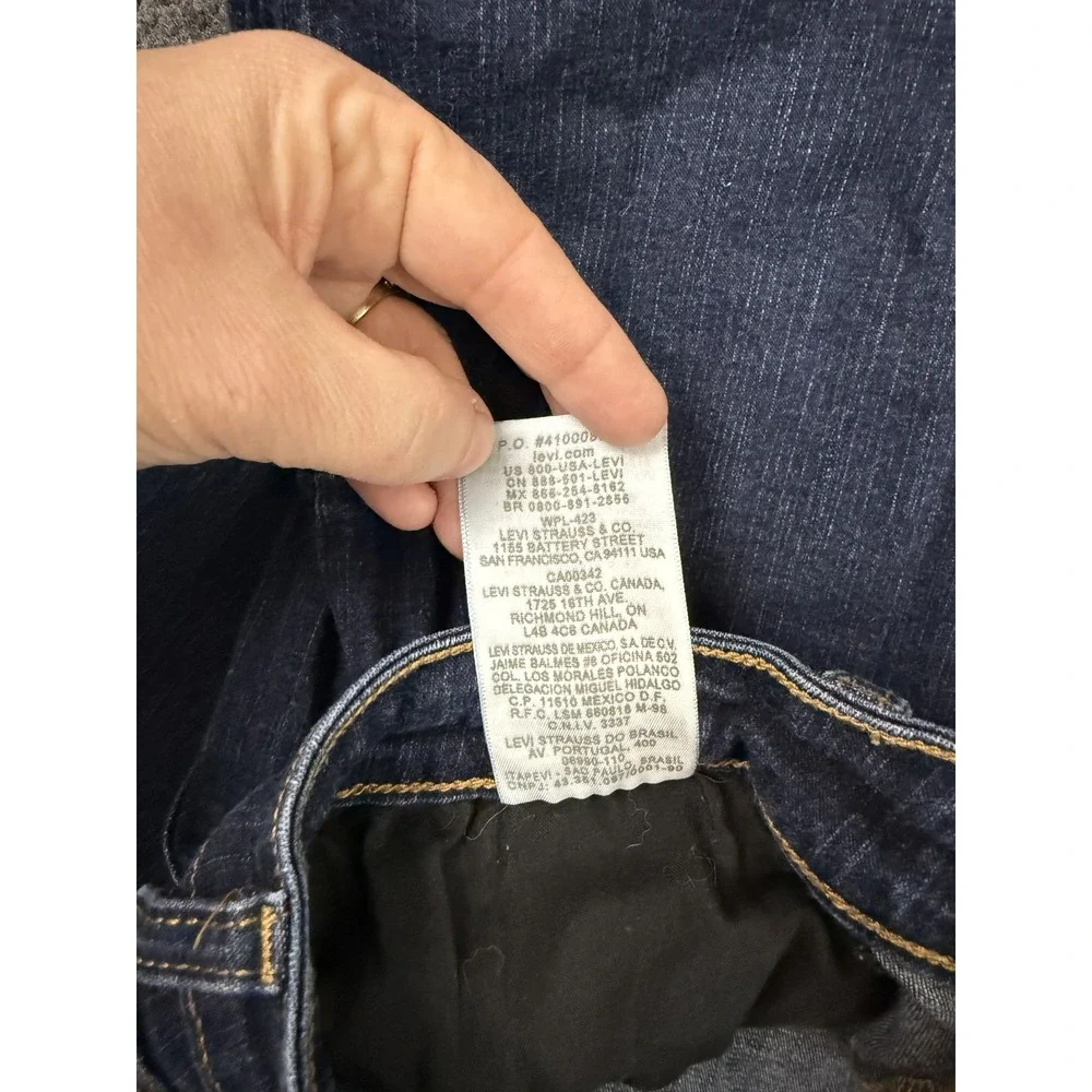 Levi's 535 Legging Jeans Women's Size 11 Short Dark Wash Stretch Mid Rise Denim